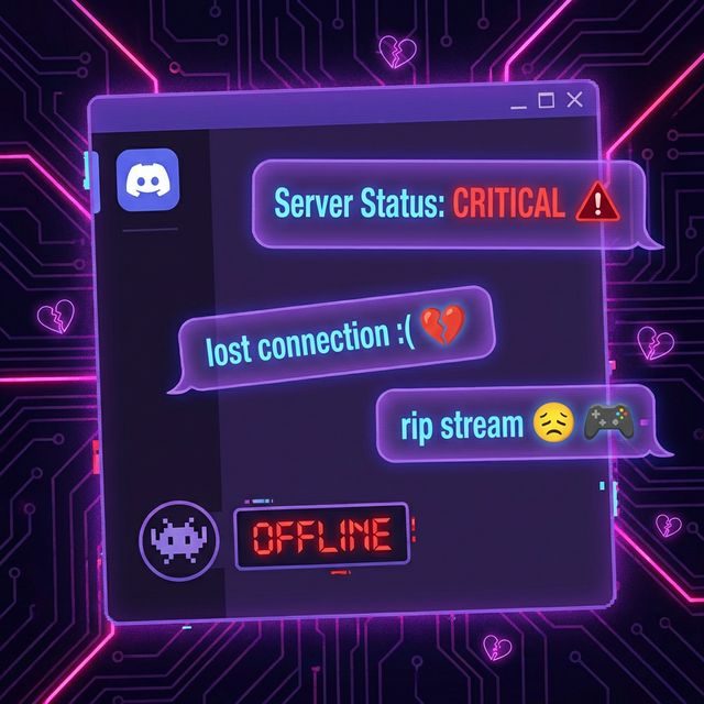 Discord chat interface with warning signs